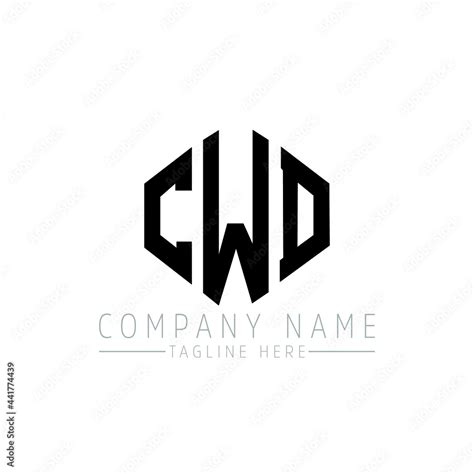 CWD letter logo design with polygon shape. CWD polygon logo monogram. CWD cube logo design. CWD ...