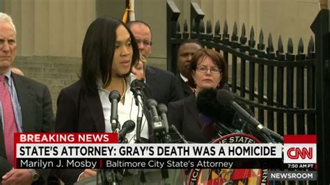 State's attorney: Freddie Gray's death was a homicide | CNN