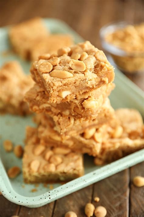 Chewy Peanut Butter Cookie Bars - Southern Bite