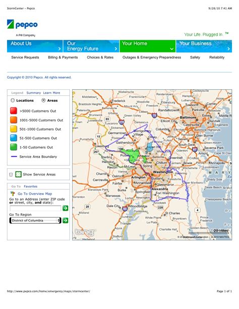 Montgomery County Daily: Pepco power outage for Montgomery County