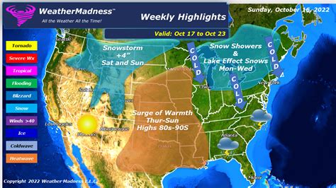 Weather Madness - Weekly Highlights for the Week of October 17-23; Snow ...