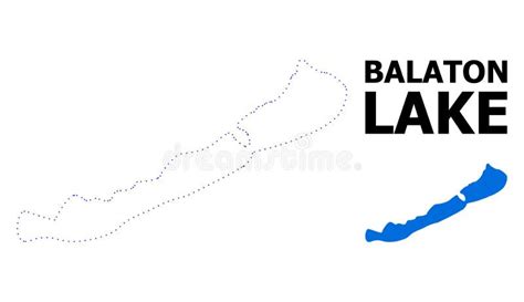 Map of Lake Balaton stock vector. Illustration of isolated - 105699543