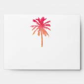 Tropical Sunset Palm Tree Beach Wedding Envelope | Zazzle