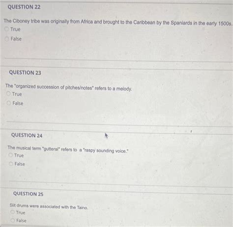 Solved QUESTION 22 The Ciboney tribe was originally from | Chegg.com