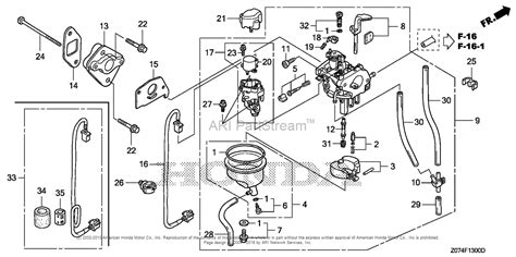 Honda EU2000I AC GENERATOR, JPN, VIN# EAAJ-1170001 Parts Diagram for CARBURETOR