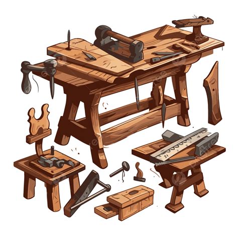 Woodworking Clipart An Illustration Of Various Woodworking Tools ...