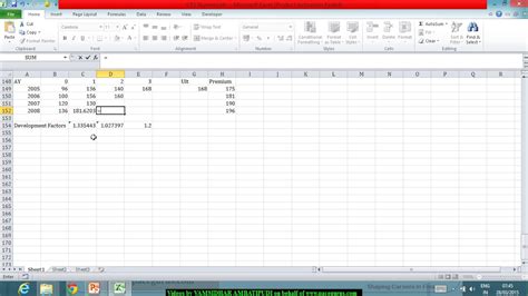 Reserve Calculation Basic Chain Ladder and Bornhuetter Ferguson Method - YouTube