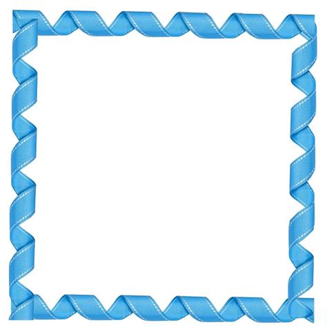 Free Blue Curly Frame Digi Scrapbook Element