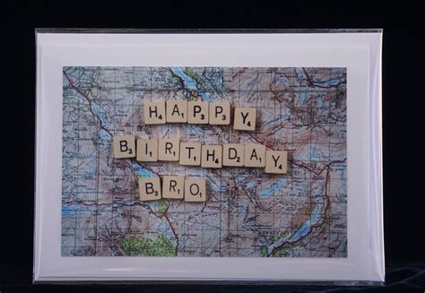 Happy Birthday Bro Card Scrabble Letters Snowdonia Thinking - Etsy