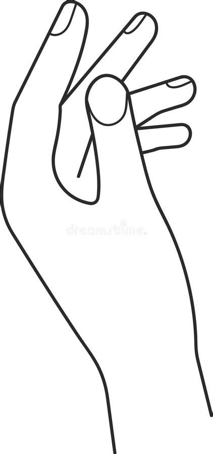 Hand Palm Outline stock illustration. Illustration of isolated - 304478316