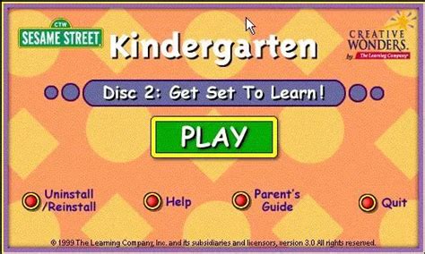 Sesame Street: Kindergarten (1999) - MobyGames