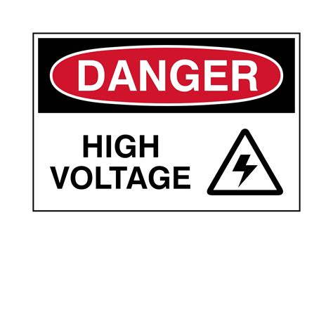 Danger - High Voltage (w/symbol) Label - Epic Signs