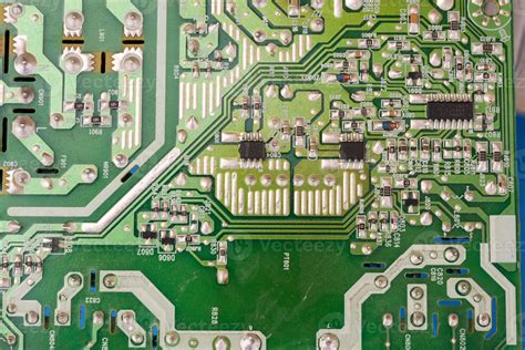 Green Circuit Board Macro 14272190 Stock Photo at Vecteezy