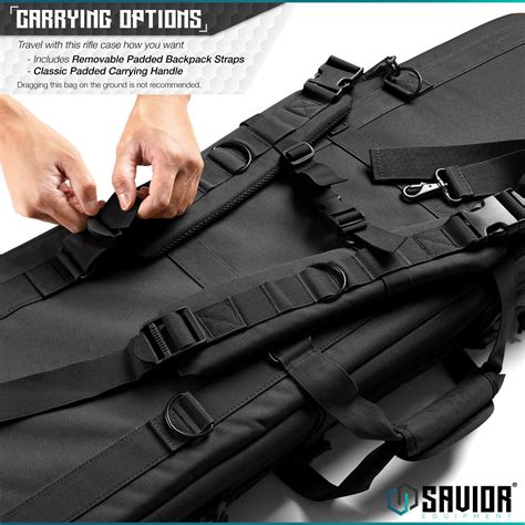 SAVIOR EQUIP Tactical Double Rifle Bag Gun Range Padded Soft Case 36" 42" 46" 55 | eBay