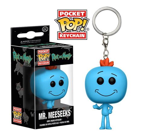 Mr. Meeseeks Funko POP! Rick and Morty Keychain Vinyl Action Figure Toys