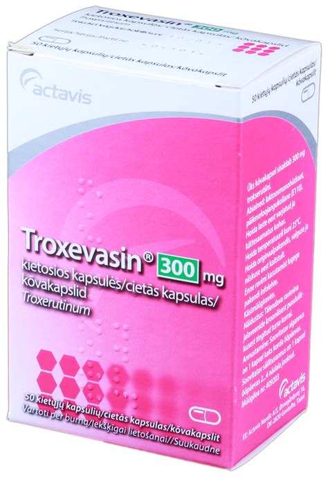 TROXEVASIN 300 mg capsules, 50 pcs. | Mēness aptieka