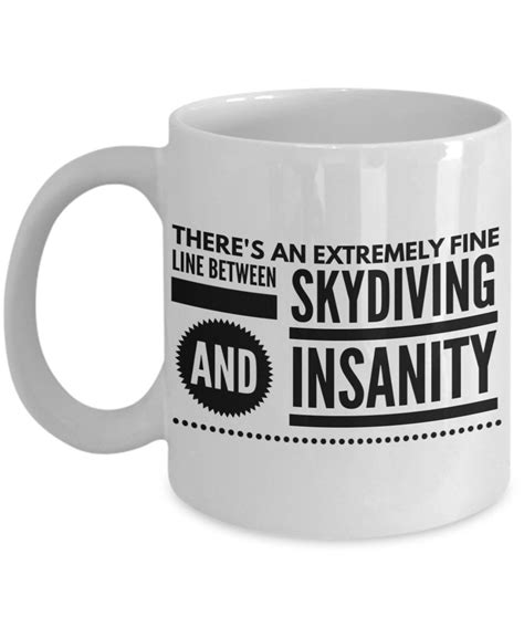 Xtreme Sports-hobby Mug SKYDIVING Insane Hobbies Adrenaline Junkies Coffee Cup, Gift Mug for the ...