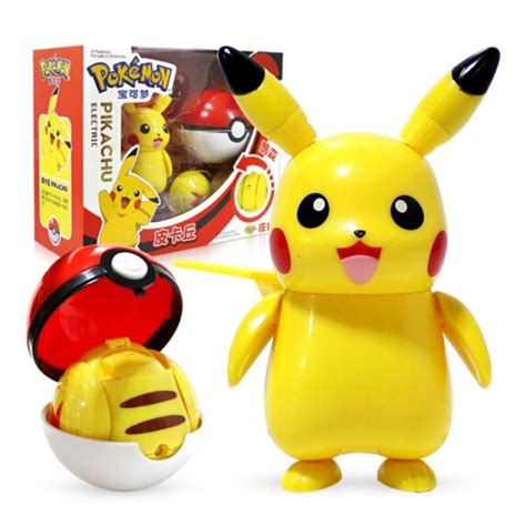 Articulated Pikachu and his pokeball Pokémon Figure Action Toy