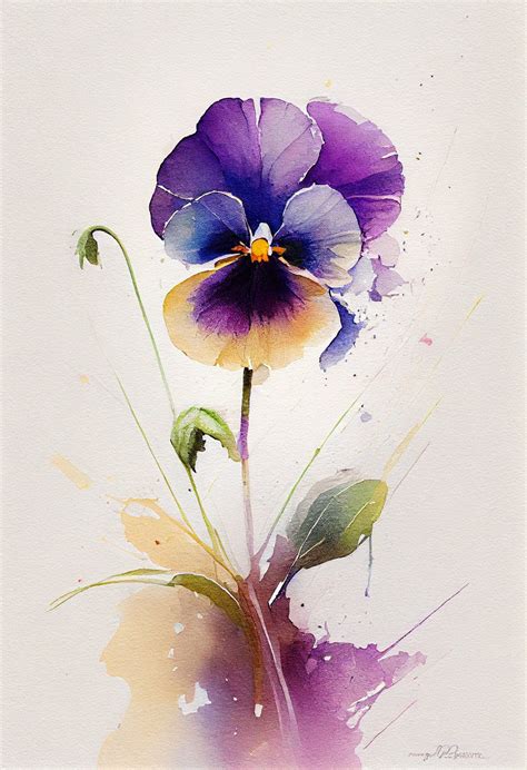 Watercolor Projects, Watercolor Flowers Paintings, Botanical Watercolor, Flower Art Painting ...