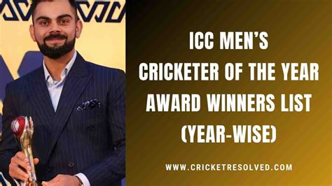 ICC Men’s Cricketer of the Year Award Winners List - Cricket Resolved