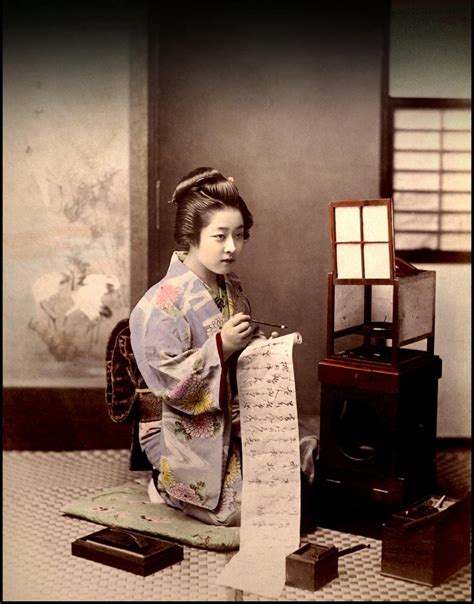 File:Kusakabe Kimbei - Writing Letter (large).jpg - Wikimedia Commons