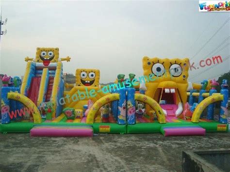 Spongebob Giant Inflatable Amusement Park , Inflatable Big Funcity Games of Inflatable Amusement ...