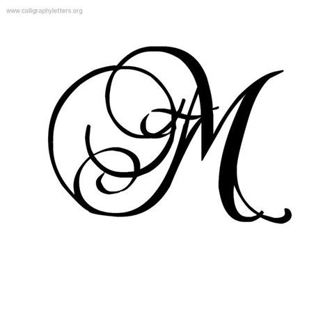 calligraphy-letter-m.jpg (1024×1024) | Monograma, Alfabeto, Tatoo