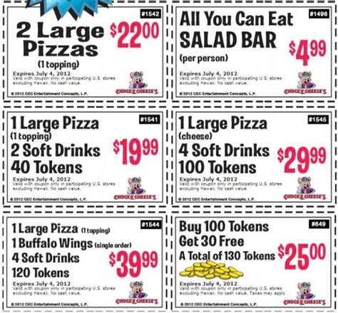 chuck e cheese coupons - 2019