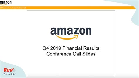 Amazon (AMZN) Q4 2019 Earnings Call Transcript | Rev