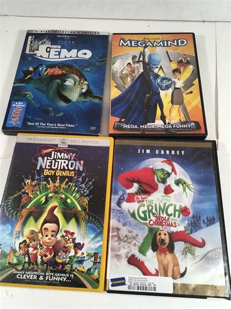 Kids DVD Lot 4 Megamind - Finding Nemo - Jimmy Neutron - Grinch That Stole Xmas - DVDs & Blu-ray ...