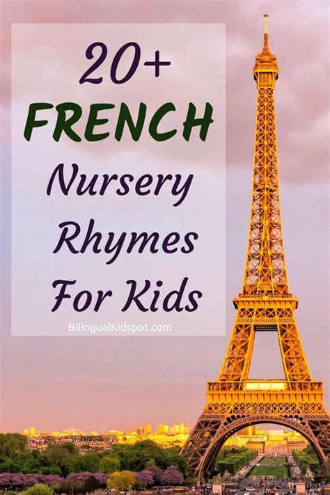 20 French Nursery Rhymes for Kids (Bilingual Lyrics French & English)