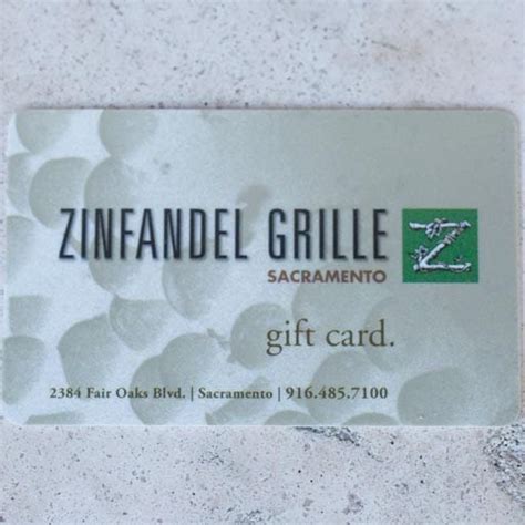 Gift Cards - Zinfandel Grille Sacramento Restaurant