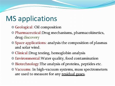 Mass Spectrometry MS Secondary ion mass spectrometry SIMS