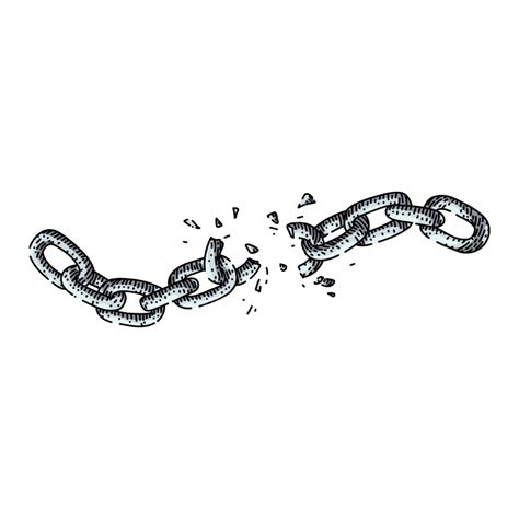 Broken Chain Hand Drawn Vector, Power, Steel, Stress PNG and Vector with Transparent Background ...