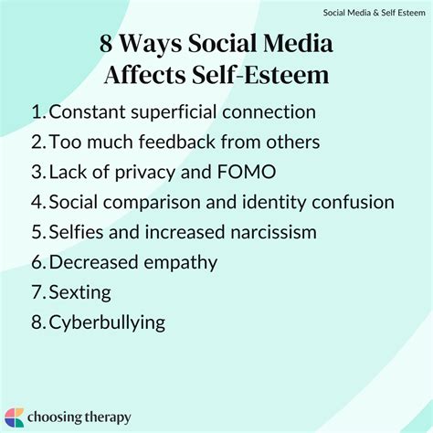 Social Media & Self-Esteem: 8 Possible Impacts | ChoosingTherapy.com