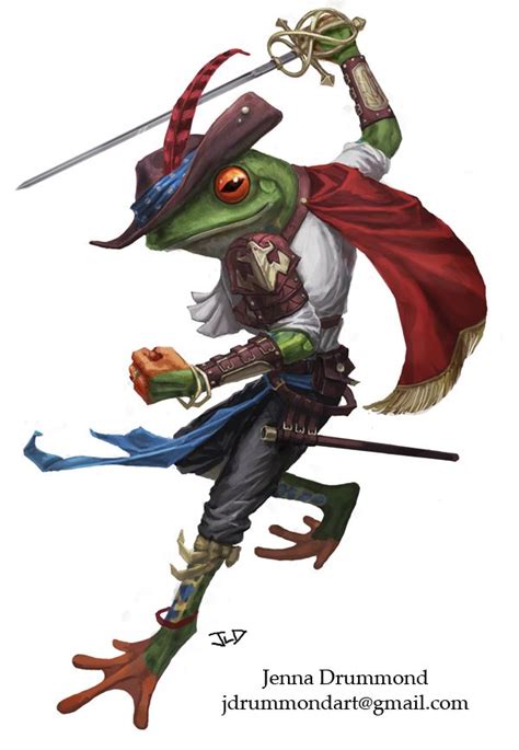 Grippli Fencer - Jenna Drummond • /r/ImaginaryCharacters | Character art, Dungeons and dragons ...