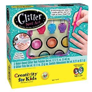 Amazon.com: Creativity for Kids Glitter Nail Art - Glitter Manicure Kit ...