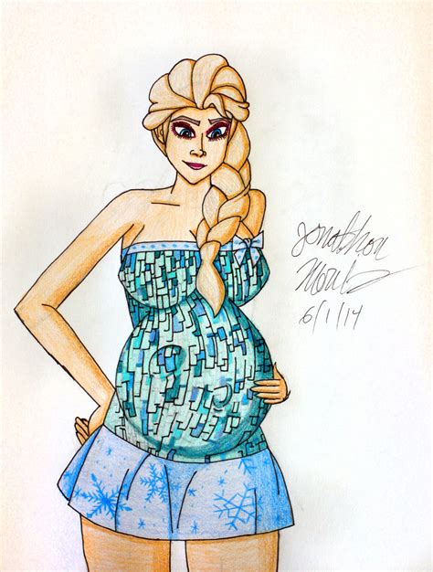 [Request] Pregnant Elsa (Swimsuit) by JAM4077 on DeviantArt