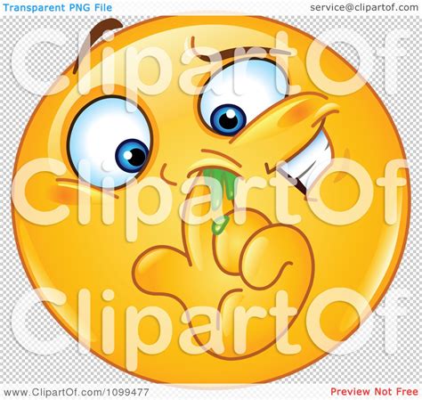 Clipart Emoticon Picking His Nose - Royalty Free Vector Illustration by ...