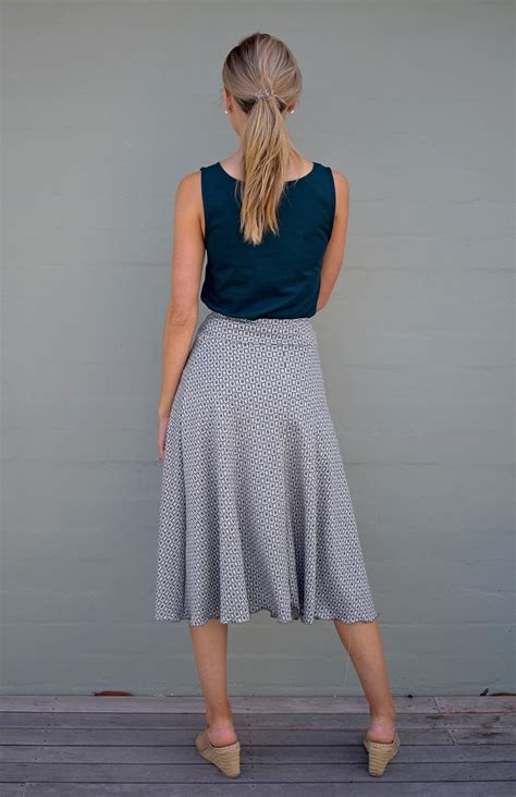 Twirl Skirt | Women's Olive and Ivory Mini Check A-Line Swing Wool ...