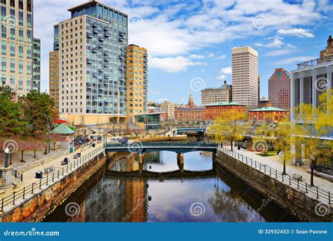 Providence, Rhode Island Skyline Stock Image - Image of northeast ...