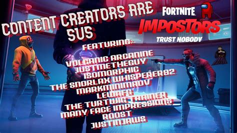 Content Creators Are SUS!!! Fortnight Imposter Mode With Creators - YouTube