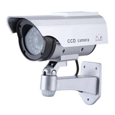 Solar Powered Dummy CCD Camera Outdoor Indoor Security Surveillance Simulation Camera Built In ...