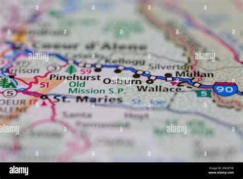 Map of osburn hi-res stock photography and images - Alamy