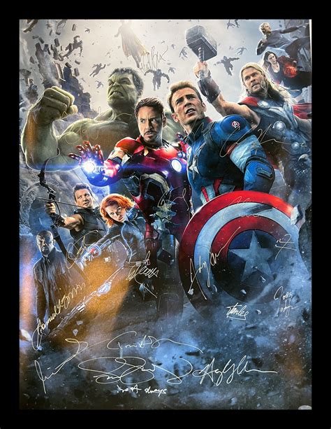 Avengers: Age of Ultron Cast Signed Movie Poster - Etsy