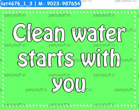 Water pollution Slogans in Environment theme