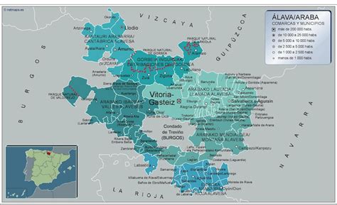 Mapa Municipios Alava | Netmaps. Mapas de España y del mundo