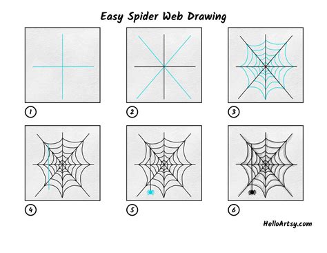 Easy Spider Web Drawing - Chappel Stery1976