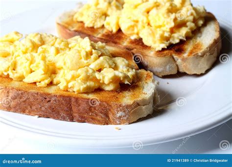 Scrambled Egg On Toast Royalty Free Stock Images - Image: 21941389