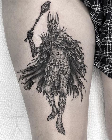 SAURON - - Extremely honored to finally be able to tattoo a full body Sauron. The challenge of ...